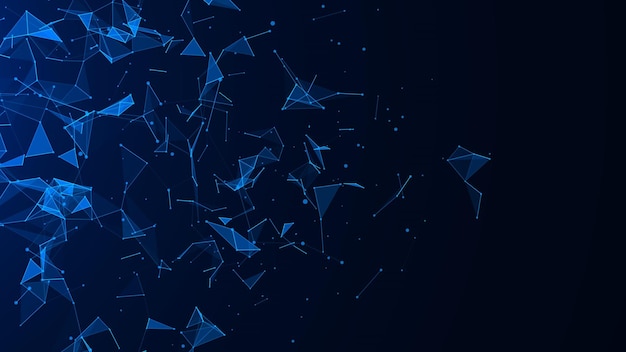 Abstract technology background with connecting dots and lines Network concept Data technology