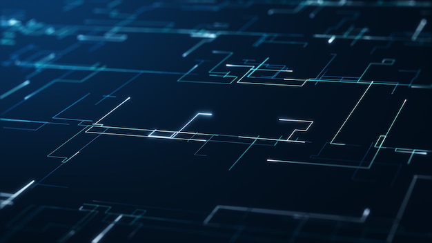 abstract technology big data concept. motion graphic for abstract data center, data flow. transferring of big data and storage of block chain, server,  hi-speed internet. 3d rendering.