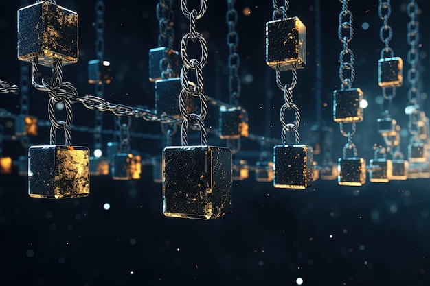 abstract technology concept with circuit board and data centertechnology blockchain