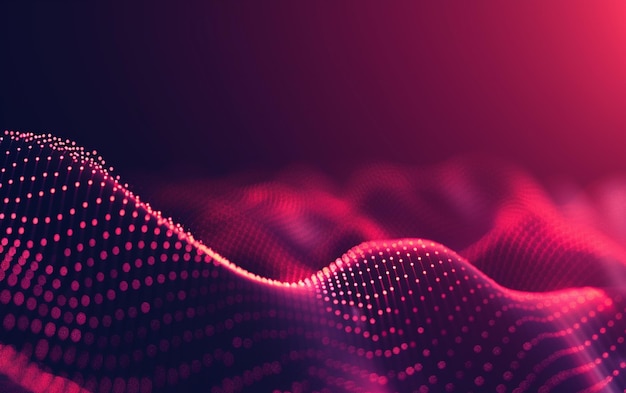 abstract waving particle technology background design abstract wave moving dots flow particles