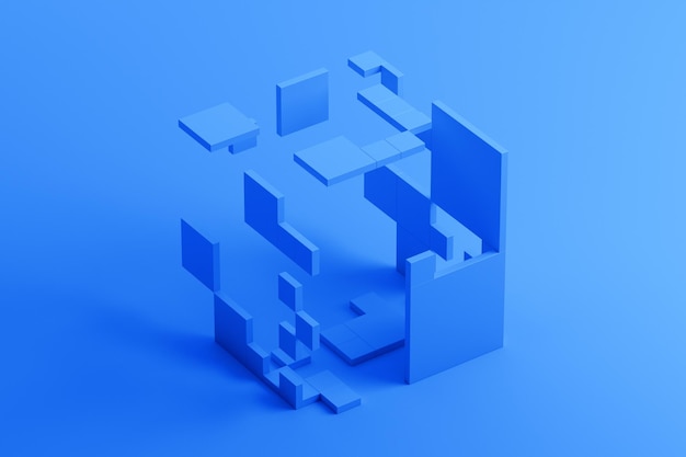 Abstraktní 3D renderování