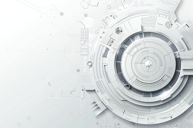 Abstraktní futuristické pozadí s technologickými prvky