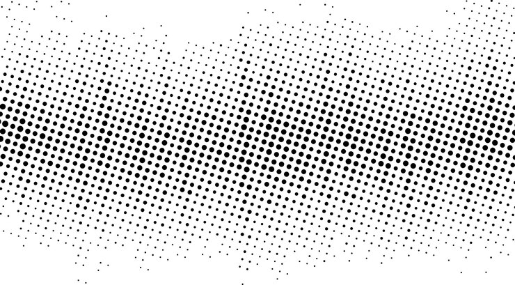 Abstraktní gradientní polotónové tečky na pozadí, šablona Pop Art