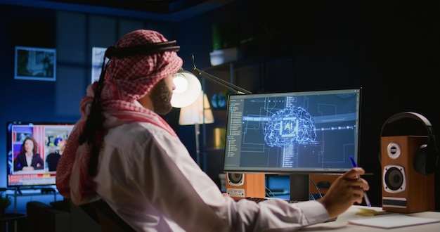 Admin using AI script at home