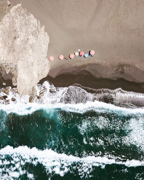aerial view of sea