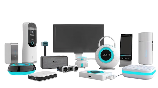 AI Assistants for Modern Living on white background