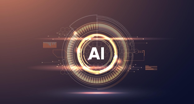 AI futuristic digital background Artificial intelligence concept