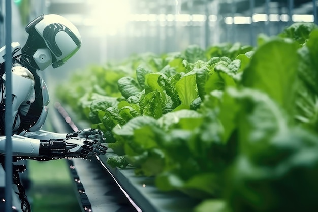 ai smart robotic farmers concept agriculture technology