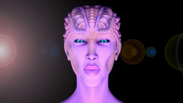 alien scifi portrait