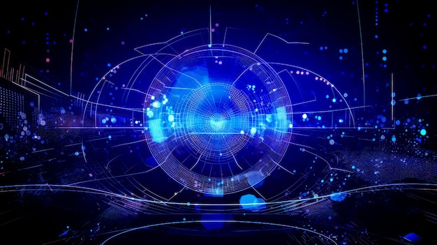 An abstract image of futuristic technology Generative AI