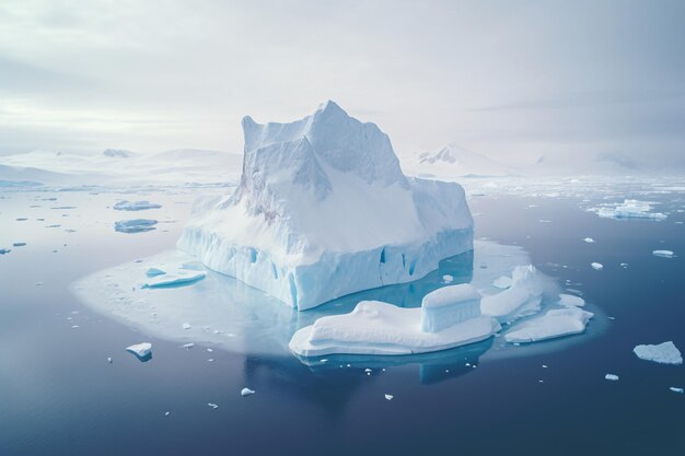 an iceberg in the water