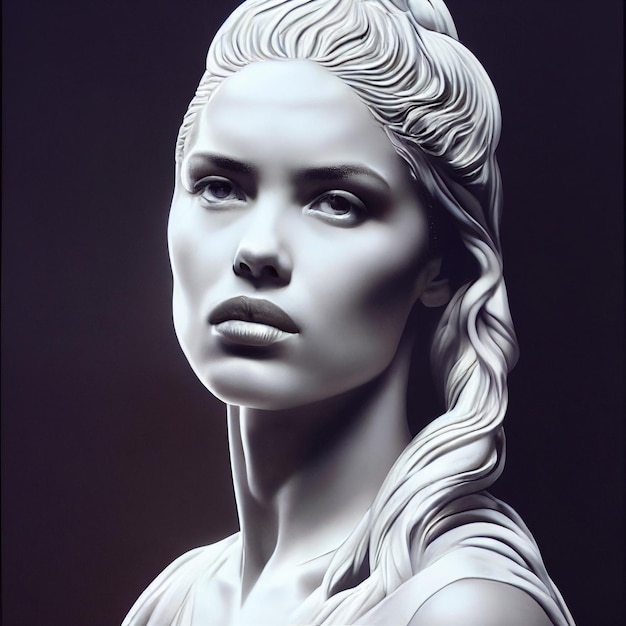 ancient woman sculpture 3d abstract