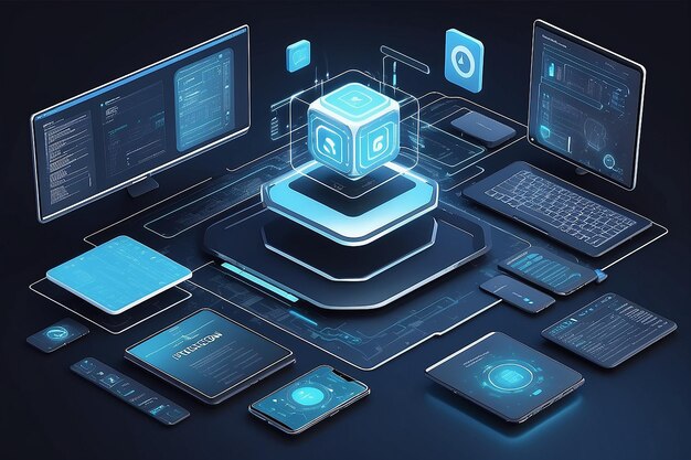 Application programming interface concept illustration