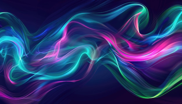 Artwork with colorful abstract neon swirls creating a captivating visual experience AIG62