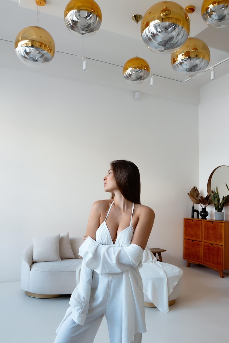 Fotografie beautiful female in light room
