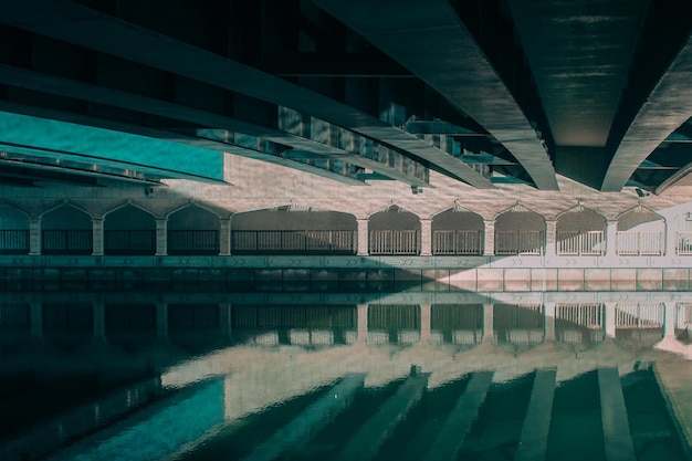below view of bridge over river