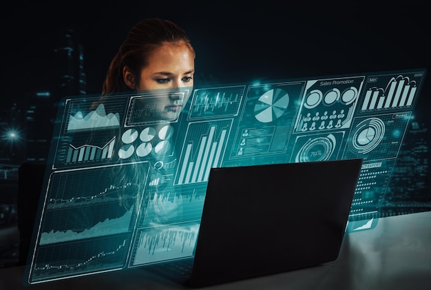 Big Data Technology for Business Finance Concept uds