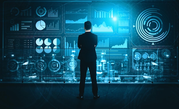 Big data technology for business finance concept uds