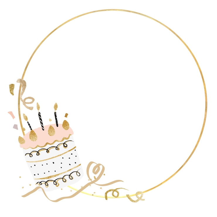 Fotografie birthday cake png frame aesthetic collage transparent background