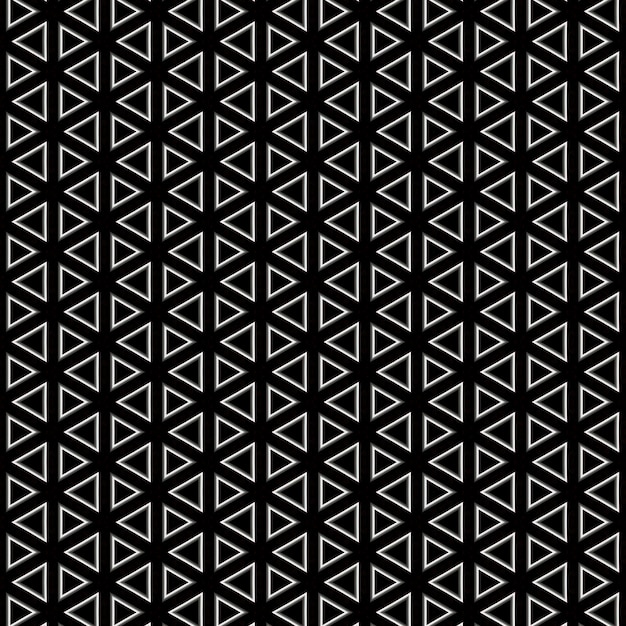 black and white geometric pattern with a triangle.