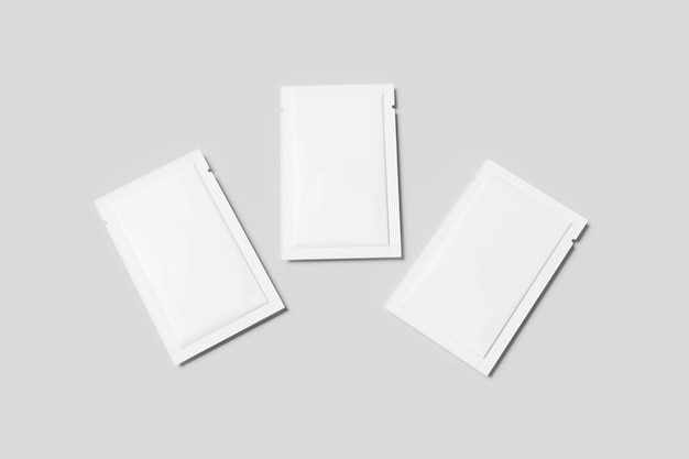 blank sachet mockup