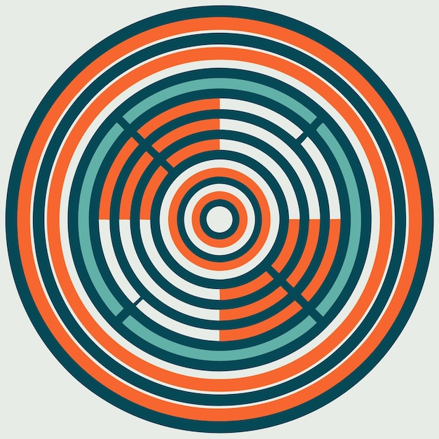 Broken Circle concentric circles but break or interrupt the lines at different points
