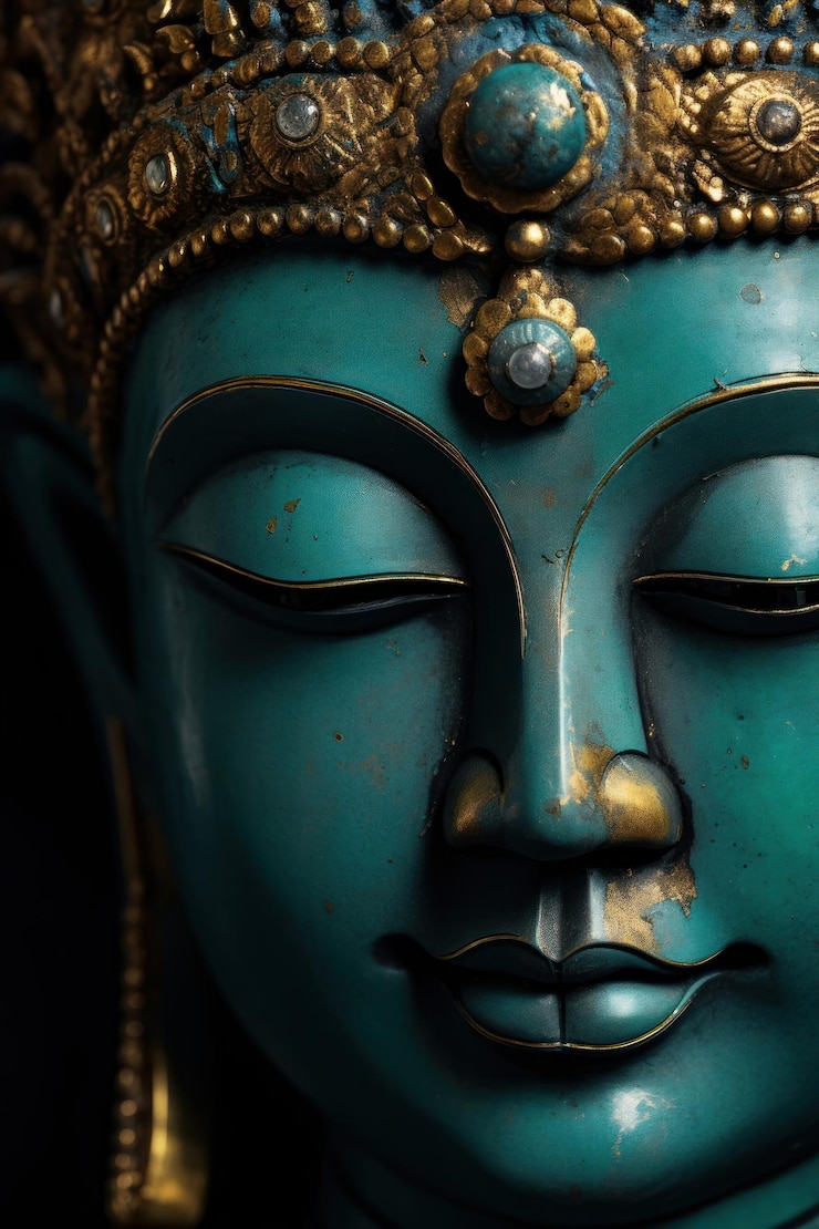 Fotografie buddha face representation spirituality creativity