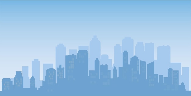 Buildings silhouette cityscape background Modern architecture Urban city landscape