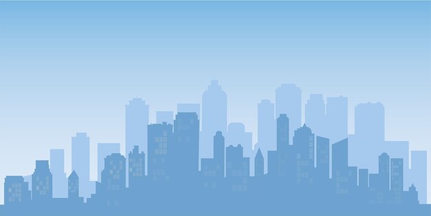 Buildings silhouette cityscape background Modern architecture Urban city landscape