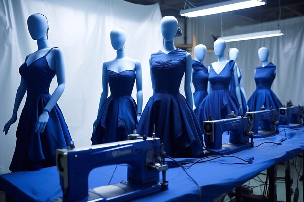 business textile factory machine tailor fabric sewing designer manufacture production craft industrial