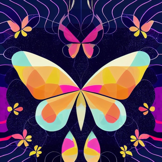 butterflies abstract and colorful background