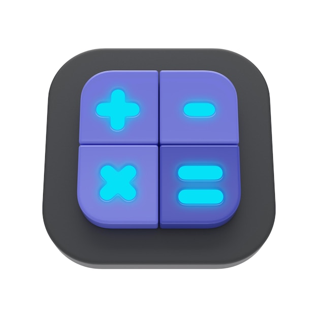 Calculator App 3D Illustration
