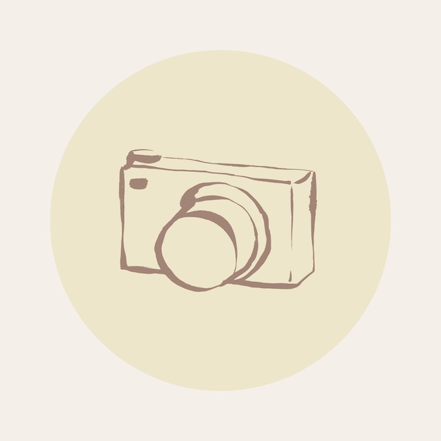 Camera IG story cover template illustration