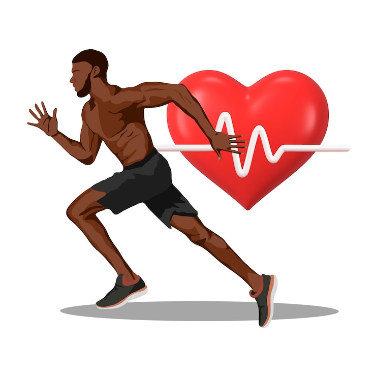 Fotografie cardio running png sticker health wellness vector illustration transparent background