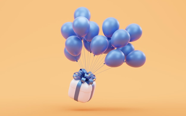 cartoon gift box festival elements 3d rendering