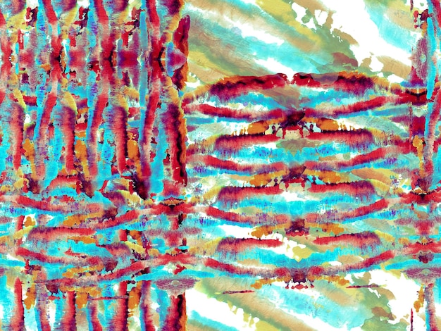 Classic Blue and Lush Lava Red Watercolor Camouflage Design. Abstract Safari Tile. Stripes Seamless Pattern. Geometric Animal Texture. Animal Camouflage Background. African Pattern. Zebra Skin Print.