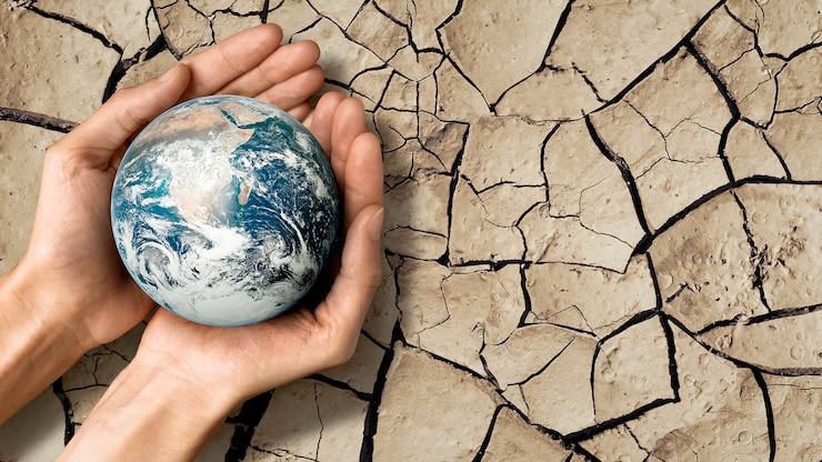 Fotografie climate change with dry soil