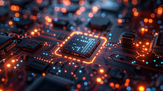 Close Up of a Circuit Board