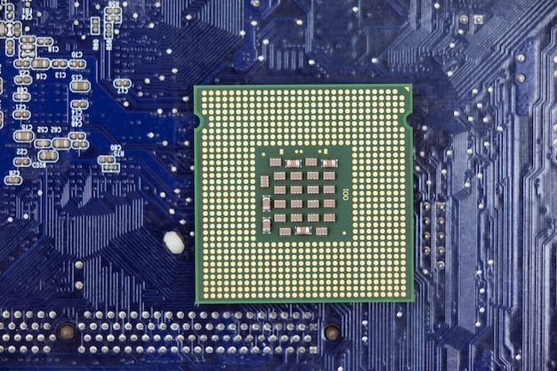 close-up of a motherboard