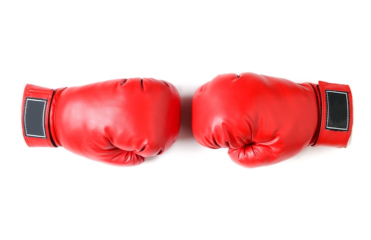 Fotografie close-up of gloves against white background