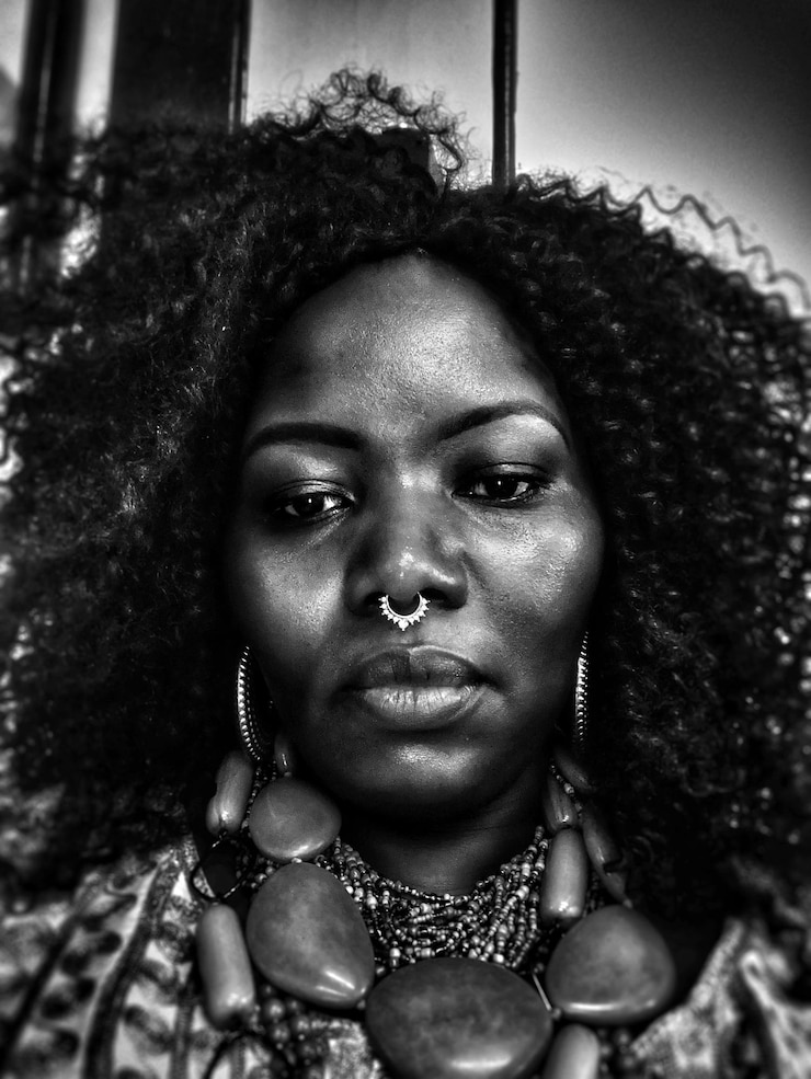 Fotografie close-up portrait of mature woman