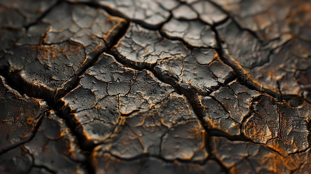 Close up shot of cracked dry earth
