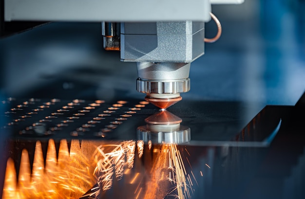 CNC Laser cutting of metal modern industrial technology