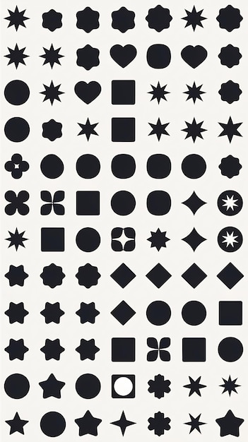 Collection of Vector Shapes for Logo Emblem Patch or Badge Design Elements
