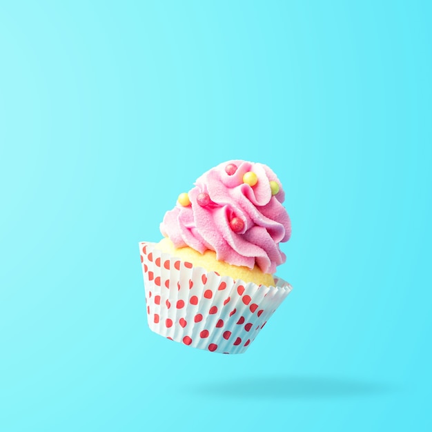 Colorful celebration background with cupcake.