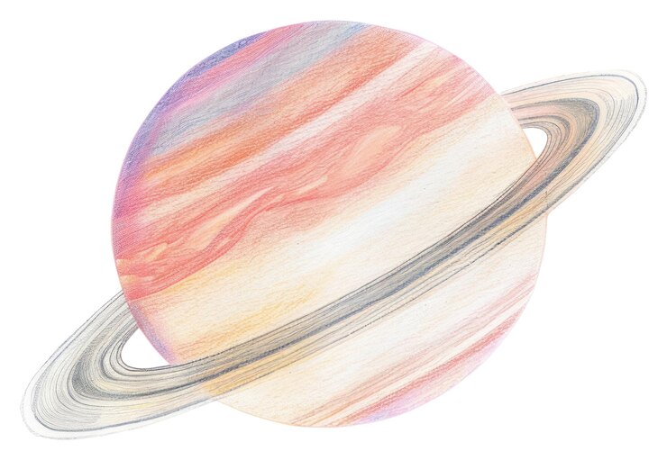 Fotografie colorful saturn planet illustration