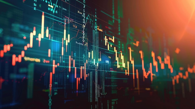 Colorful Trading Graph AI Generated