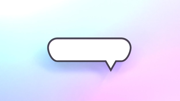 Comment icon 3d render illustration