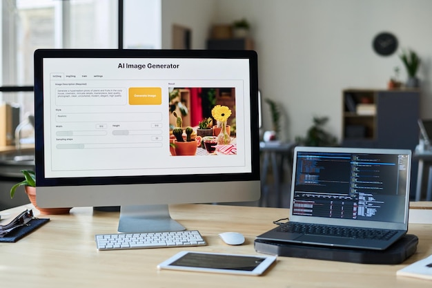 Computing equipment on workplace