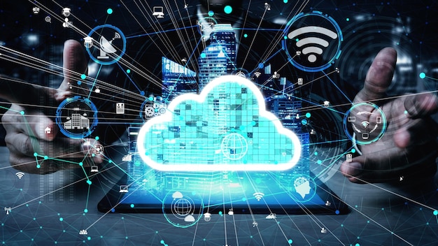 Conceptual cloud computing and data storage technology for future innovation